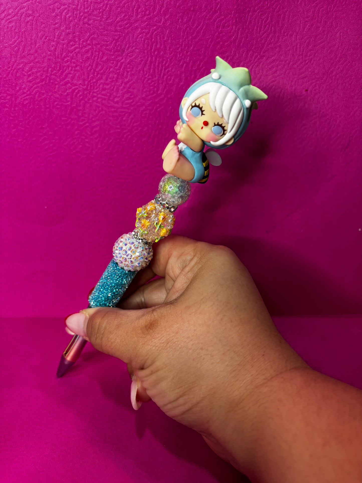 Lila Flower Girl Pen-2