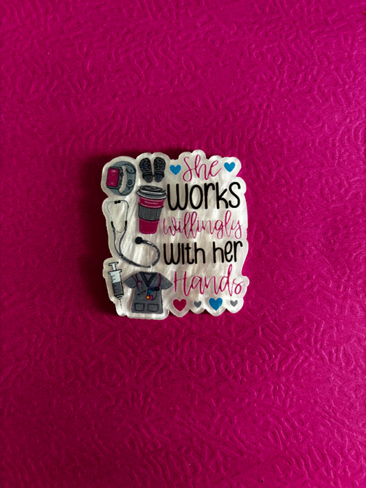 She Works Willingly With Her Hands Acrylic